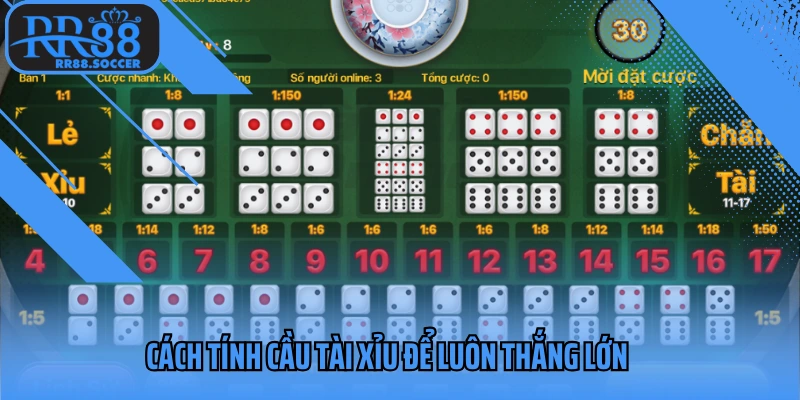 Cách tính cầu tài xỉu để luôn thắng lớn