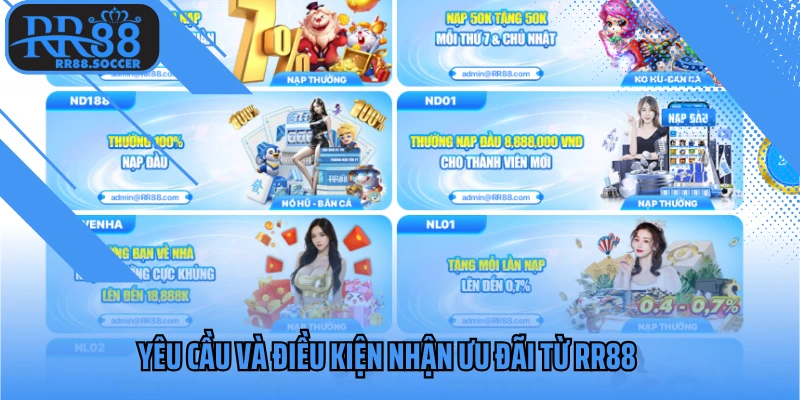 Yêu cầu và điều kiện nhận ưu đãi từ RR88
